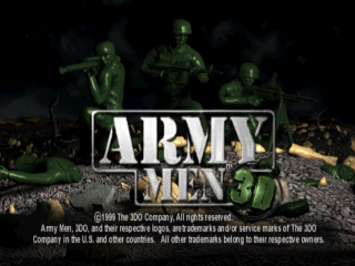 Army Men 3D title screen for Playstation
